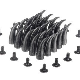 RUBYCA 30 sets 21mm Black Gunmetal Cat Claw Studs and Spikes Metal Screw Back Leather-craft DIY