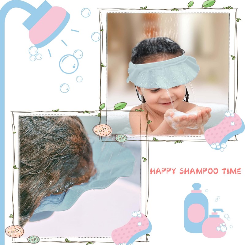 Baby Shower Cap Kids Shower Caps Shield Adjustable Hair Washing