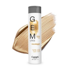 Celeb Luxury Gem Lites Colorwash, Professional Semi-Permanent Hair Color Depositing Shampoo, Cognac Quartz , 8.25 Fl Oz (Pack of 1)