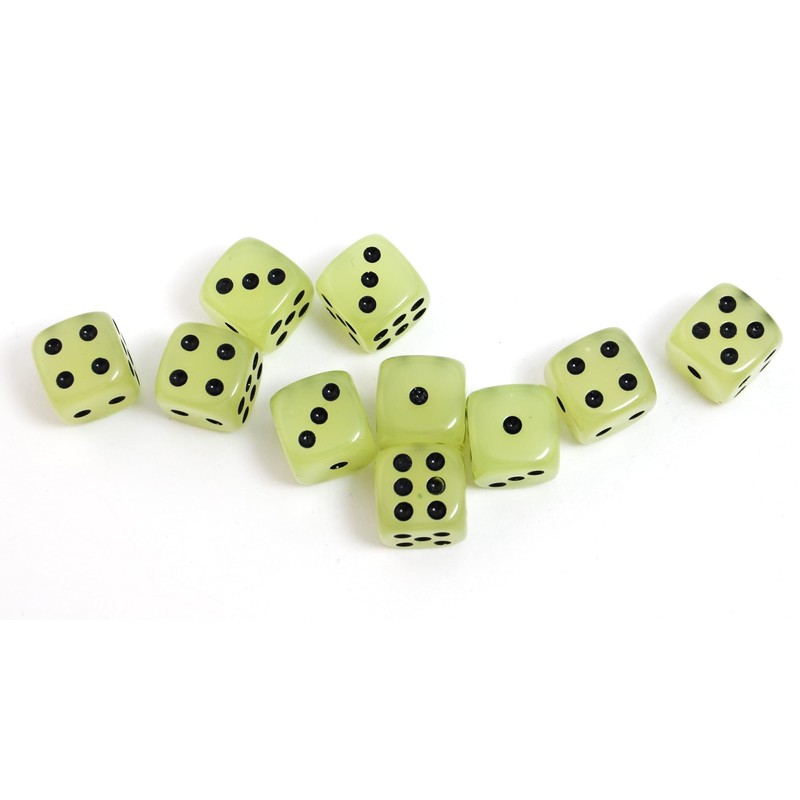SmartDealsPro D6 Six Sided Glow in The Dark Dice Die