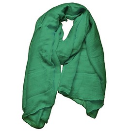 Outrip Womens Cotton Scarves Ladies Light Soft Fashion Scarf Neck Solid Wrap Shawl (green)