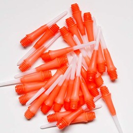 LSTYLE Dart Tips: Original Lippoint - Soft Tip Dart Points - 2BA Thread - Regular Length - 2 Tone Orange 2 Pack
