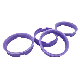 4x Centring Rings 72.6-66.1 I 72.6 to 66.1 Centering Ring Purple