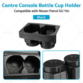 MAX COOL Car Front Centre Console Bottle Cup Holder Drinks Holders Suitable for Nissan Patrol GU Y61 Black