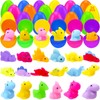 24 PCS Prefilled Easter Eggs with Dinosaur Mochi Squishy, Filled