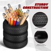 SEWACC Tire Shape Pen Holder Novelty Car Tire Shape Desktop