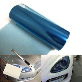 12 by 48 Inches Self Adhesive Headlight, Tail Lights, Fog Lights Tint Vinyl Film with Knife and Hand Tool (Dark Blue)