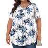 Womens Plus Size Tops Tunic Short Sleeve Crew Neck Shirts