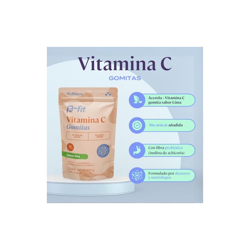B-FIT Immune Gummies - Vitamina C, Zinc y Acerola