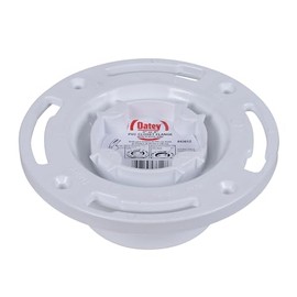 Oatey 43612 3 in. or 4 in. Fast Set White PVC Easy Tap Closet Flange with Plastic Ring