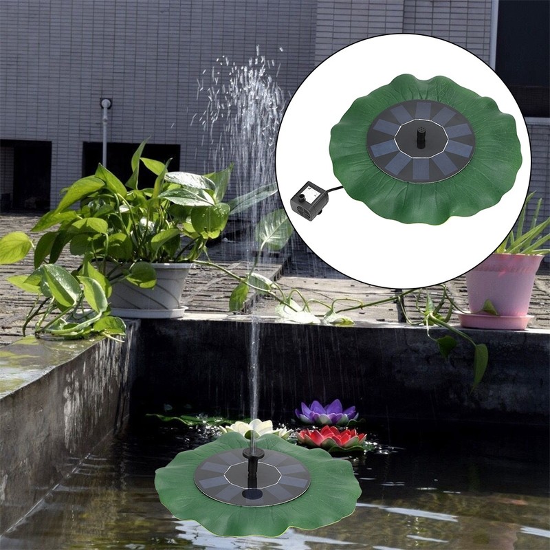 5V 1.6W Solar Water Fountain Pump Floating Landscape Fountain for