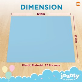 jaunty partyware Colour Table Cover 3pk Plain Pastel Tablecloth for Wedding, Baby Showers, Birthdays Party (BLUE)