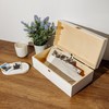 Creative Deco White Wooden Chest with Lid and Lock |