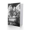 Artery8 Greeting Card Big Cat Lover Tiger Bathtub Black White
