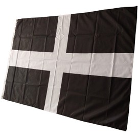 NWFlags Outdoor Heavy Cornwall Flag 3ft x 2ft 110d Knitted Polyester Suitable for Flagpoles