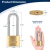 XTUFF Solid Brass Padlock with 6 Same Keys, Keyed Alike