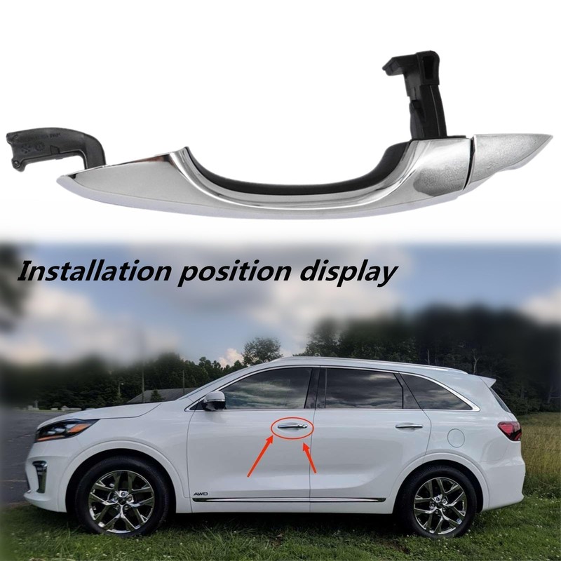 Priprilod Front Driver Side Chrome Outside Door Handle Compatible with