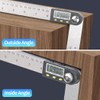 Digital Angle Finder 0-360°Digital Inclinometer Stainless Steel Protractor Angle Ruler