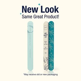 Onsen Secret Japanese Nail File - Professional 6-Pack Nail Files, Double Sided Natural & Acrylic Nail Filers - 120/180 Grit - Disposable, Salon Smooth