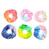 TOVINANNA 6pcs Rainbow Hair Ties Vibrant Elastic Ponytail Holders for