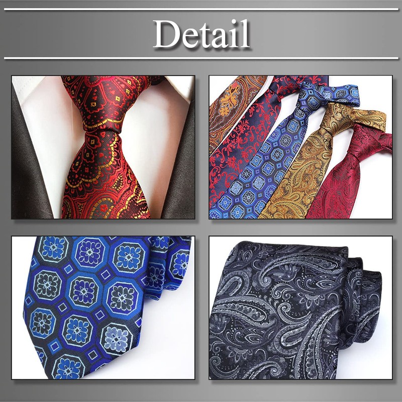 BUZZxSELECTION NT009 Men's Necktie, Paisley Pattern, Casual, Stylish, Suit, Business