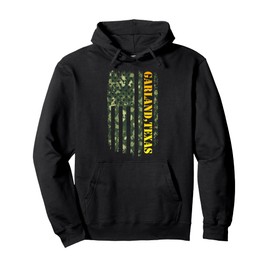 Garland Texas Camouflage Usa Flag Pullover Hoodie