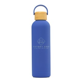 ViKtory Golf Apparel - Premium, Double-Walled, Vacuum Sealed, Insulated Water Bottle - 25 oz (750 ml) with Carry Handle (Indigo Blue)
