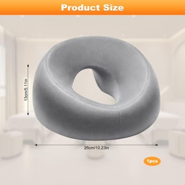 Vrexziy Massage Headrest for the Bed, Face Down Pillow, Ergonomic Massage Face Pillow Face Cushion for Beauty Salon Spa School Home and Office(Gray)