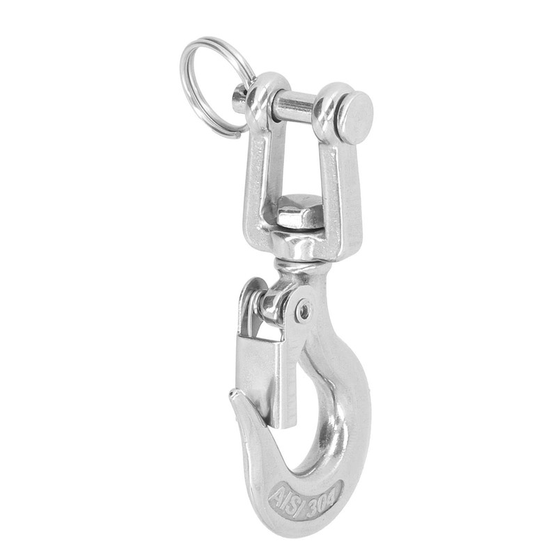 2pcs Lifting Clevis Chain Hooks 304 Stainless Steel Swivel Lifting