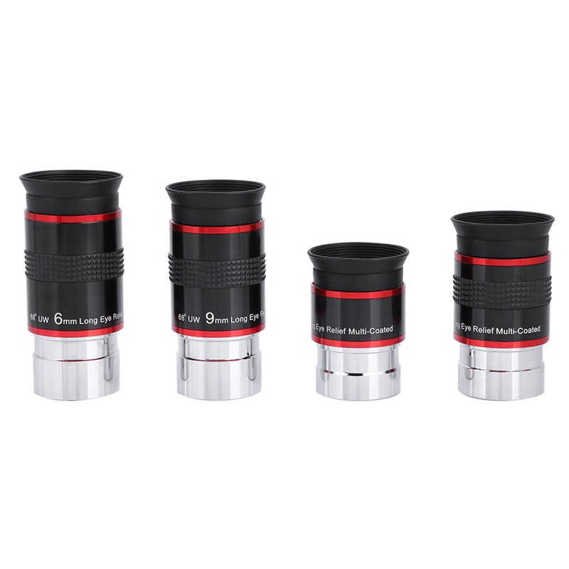 1.25" 68° Ultra Wide Angle FMC Eyepiece Kit 6+9+15+20mm for