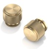 FURNIWARE 10 Pack Champagne Bronze Knurled Cabinet Knobs, 25mm Single