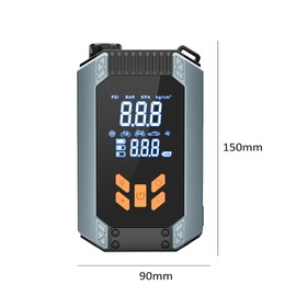 Tire Inflator Portable Air Compressor for Car Tires, 150PSI Cordless Air Pump Portable Bike Tire Pump with LCD Display Screen LED Lighting Intelligent Clip for Car, Motorcycle, Bicycle, Ball and More