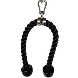 qibylift Tricep Rope Cable Attachments Cable Machine Accessories for Home Gym, 27 Inch Tricep Rope For Pulley System Attachment, LAT Pull Down, Cable Machine Attachments, Weight Fitness