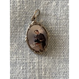 Saint Gerard Majella Medal Pendant Charm | Silver Tone | Catholic Medal