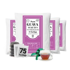 Akshit 300 Premium Guava Leaves Tea Bags, 100% Natural Guava Leaf Tea, Te de Hojas De Guayaba, Caffeine Free Herbal Tea, Loose Leaf Tea, Non-GMO, No Gluten, Vegan