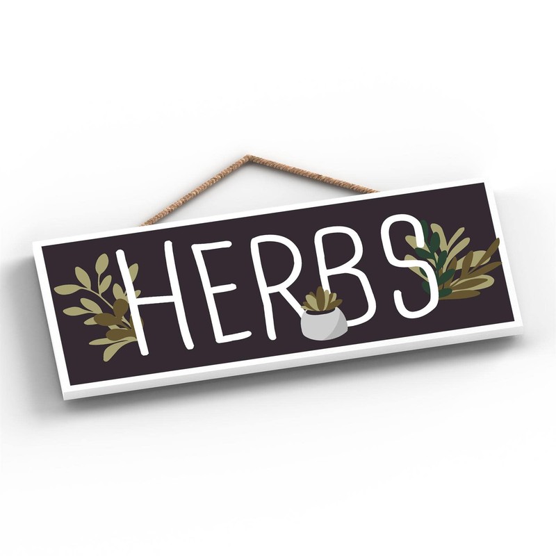 Global Designs Herbs Garden Theme Gift Idea Hanging Plaque