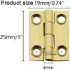 8PCS Mini Solid Brass Hinges Cabinet Drawer Butt Hinges for