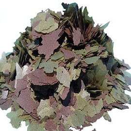 Aquatic Foods Inc. 45% California Blackworm & Spirulina with Garlic, Paprika Flake Mix for Discus, Cichlids, Tetras, Guppies, Live Bearers, Pond Fish, All Tropical Fish Premium AF Flakes - 2-lbs