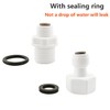 Ctyjia 2 Pcs Pushfit Straight Connector, 1/2" Male Thread/Female Thread