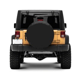 Aolowewin Black Spare Tire Cover, Spare Wheel Cover for Jeep Wrangler, Ford Bronco, Hummer H3, Toyota, Land Rover SUVs, Tire Cover Protector (XL: 285/70R17, 265/70R17, 255/70R18)