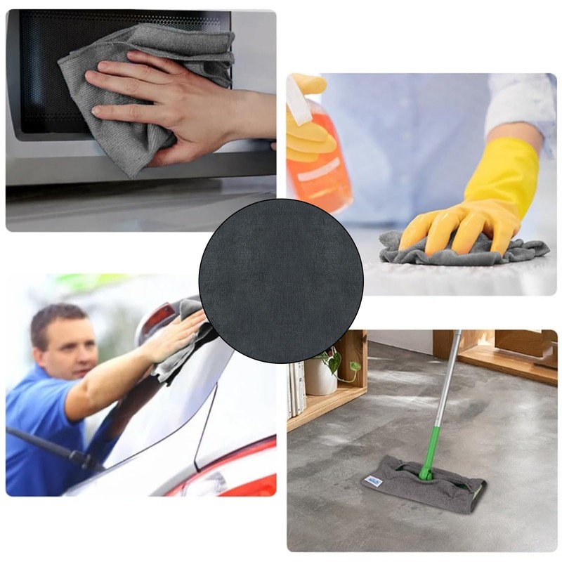 Shengxi Microfibre Cleaning Cloth, 8 Pieces, All-Purpose Microfibre Cloths, Streak-Free