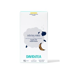 DAVIDsTEA Valerian Nights Herbal Tea, caffeine-free, 15 tea bags