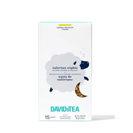 DAVIDsTEA Valerian Nights Herbal Tea, caffeine-free, 15 tea bags