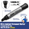 Fuutreo 6 Pcs Jumbo Permanent Markers Bulk Large Permanent Markers