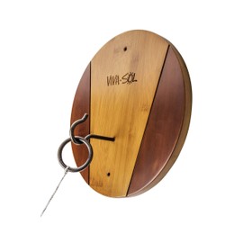 Triumph Sports Viva Sol Premium Bamboo Walnut Finish Hook and Ring Target Game for Use Indoors and Outdoors , 8.00 x 8.00 x 1.00"