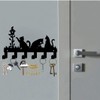 CREATCABIN Black Cats Key Holder for Wall Key Hanger Metal