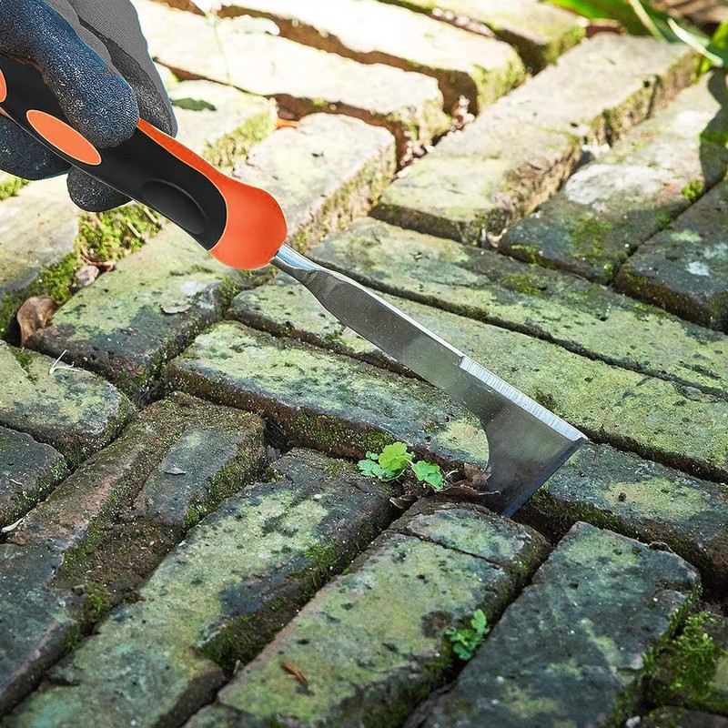Grout Scraper Weeder 2-Piece Garden Hand Weeder with Handle, Manual