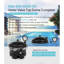 005-302-4300-03 Replace for Paramount Water Valve Top Dome Complete Assembly with Gauge and Pause
