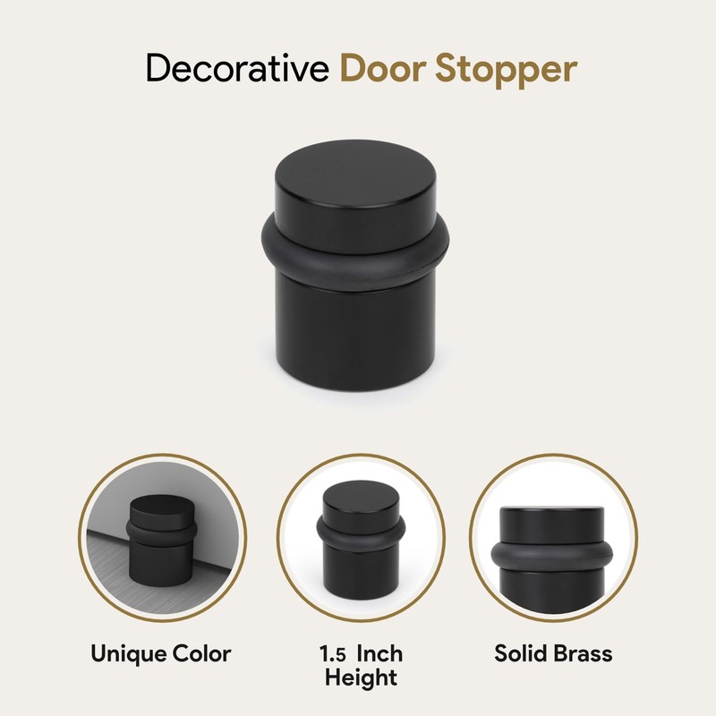 Mega Handles Floor Door Stopper - Black Door Stopper Quickly