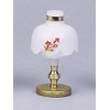 Rulke Rulke010431 Table Lamp with Brass Base and Printed White